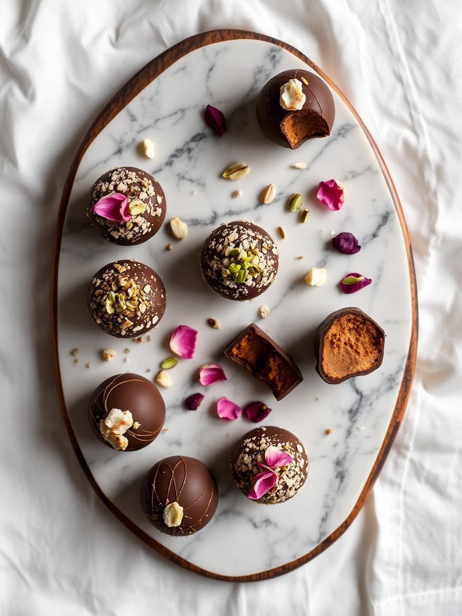 Brigadeiros artesanais em mármore