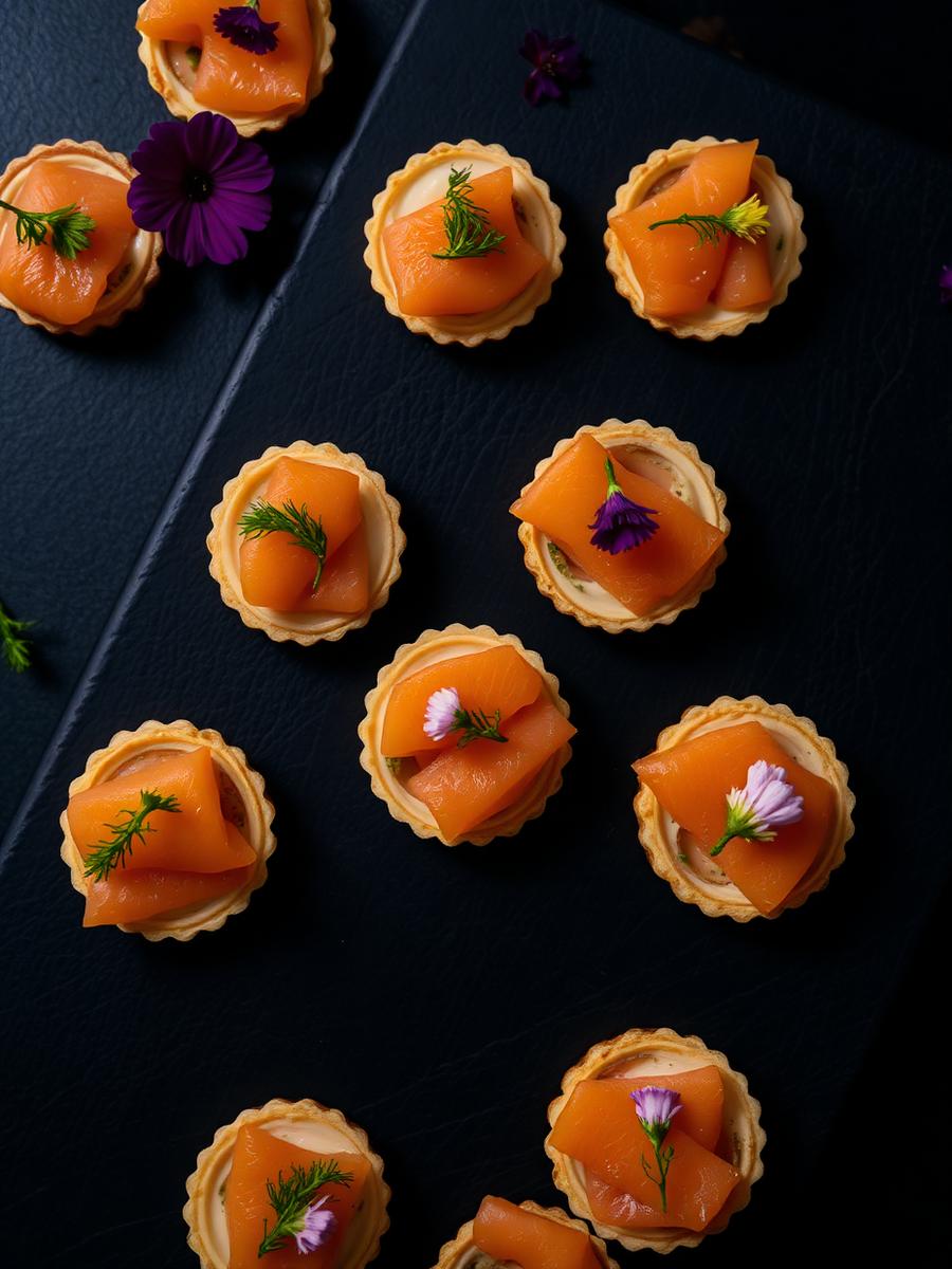 Canapés em ardósia